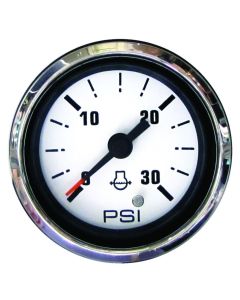 Domed Gauges with Stainless Bezel - O/B Water Pressure Gauge Kit (30 PSI)