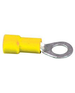 Vinyl Ring Tongue Terminals (12-10 AWG - #1/4, Yellow)