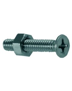 Phillips Pan Machine Screws with Nut (8-32 x 1-1/2, 5 pcs)