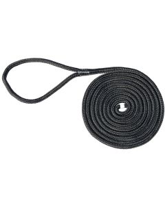 Double Braided Nylon Dock Line (3/4” X 25’, Black)