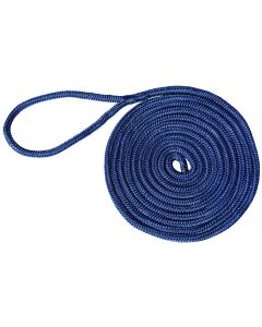 Double Braided Nylon Dock Line (5/8” X 35’, Blue)