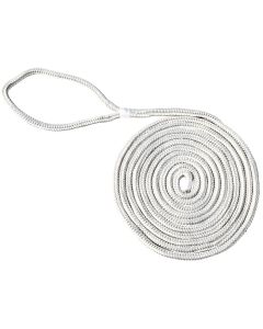 Double Braided Nylon Dock Line (3/8” X 20’, White)