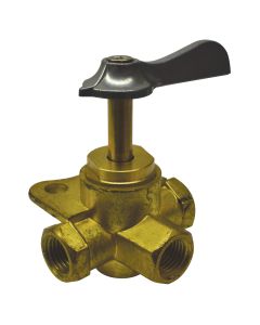 Brass 3-Way Valve (1/4” FNPT with Easy Clicks)