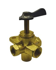 Brass 4-Way Valve (1/4” FNPT)