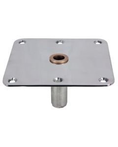 KingPin™ Stainless Steel Threaded Square Base (4” Cup Depth)