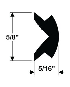 Flexible Black Vinyl Insert (For Aluminum Rub Rail A11-0342)