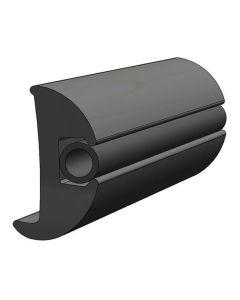 Flexible Black Vinyl Rub Rail (1-7/8" H x 1-1/8" W x 50’ L)