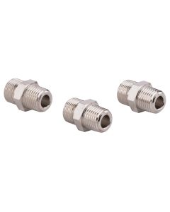 NPT Fittings - Straight - 1/4” NPT to 3/8” Tube (3 Per Kit)