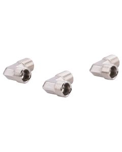 NPT Fittings - Elbow - 1/4” NPT to 3/8” Tube (3 Per Kit)