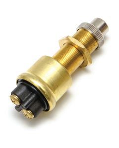 Heavy Duty Brass Push Button Switch (Momentary On-Off, SPST)