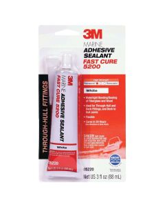 Marine Adhesive/Sealant Fast Cure 5200 - White (3 oz. Tube)