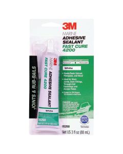 Marine Adhesive/Sealant Fast Cure 4200 - White (3 oz. Tube)