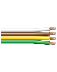 4-Conductor Bonded Parallel Wire (18 Gauge, White/Brown/Yellow/Green, 100’)