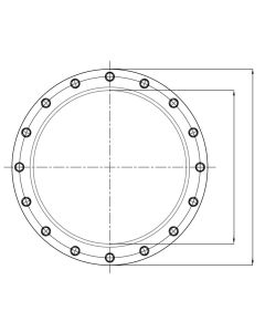 18” Raised Multi-Bolt Manholes with Bolts (Stainless Steel)