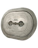 Flush T-Handle Quick-Acting 4-Dog 15” X 24” Oval Aluminum Hatch (Cast Aluminum Deck Ring)