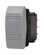 Water Resistant Contura Switch - Gray (SPDT, 2 LEDs, On-Off-On)