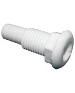 White Plastic Straight Thru-Hull Connectors - Package (3-1/2” L x 1-1/8” ID)