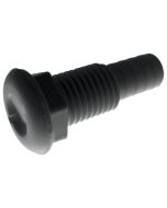 Black Plastic Straight Thru-Hull Connectors - Package (3-1/16” L x 3/4” ID)