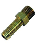 Straight Brass Male Hose Barbs (3/8” Barb, 1/8” NPT)