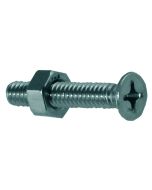 Phillips Pan Machine Screws with Nut (10-24 x 1, 5 pcs)