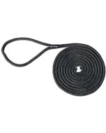 Double Braided Nylon Dock Line (3/4” X 35’, Black)