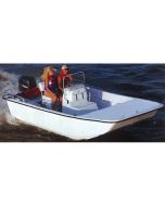 Bay Style Center Console Fishing Boat with Shallow Draft Hull Cover 17' 6" x 90" (Mist Gray)