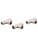 NPT Tee Fittings - 1/4” NPT to 3/8” Tube, 90° (3 Per Kit)